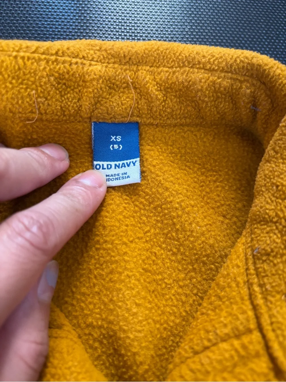 Old Navy Mustard Button-Front Fleece Jacket